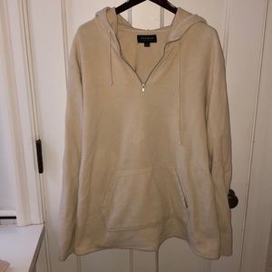 Cream Borg Quarterzip Pacsun Hoodie
